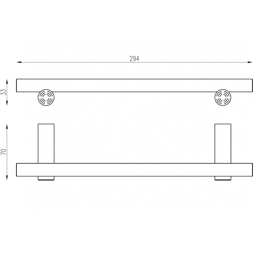 Полотенцедержатель Abber Osten 316 AA1853BGG 29.4 см (оружейная сталь брашированная)