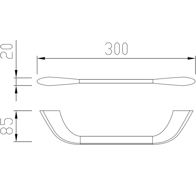 Полотенцедержатель 30см Abber Nord AA1551NG (никель)