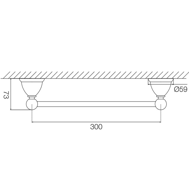 Полотенцедержатель 30см. Fima Carlo Frattini Accessori F6040/30CR (хром)