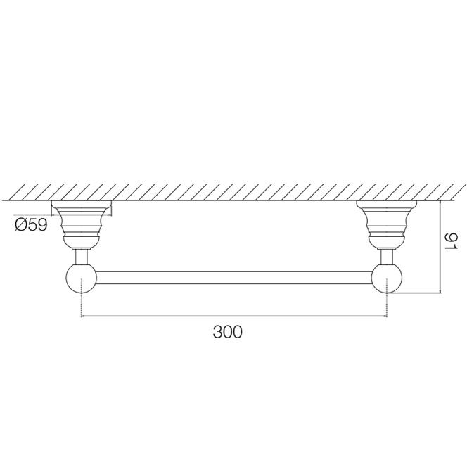 Полотенцедержатель 30см. Fima Carlo Frattini Accessori F6060/30BR (бронза)