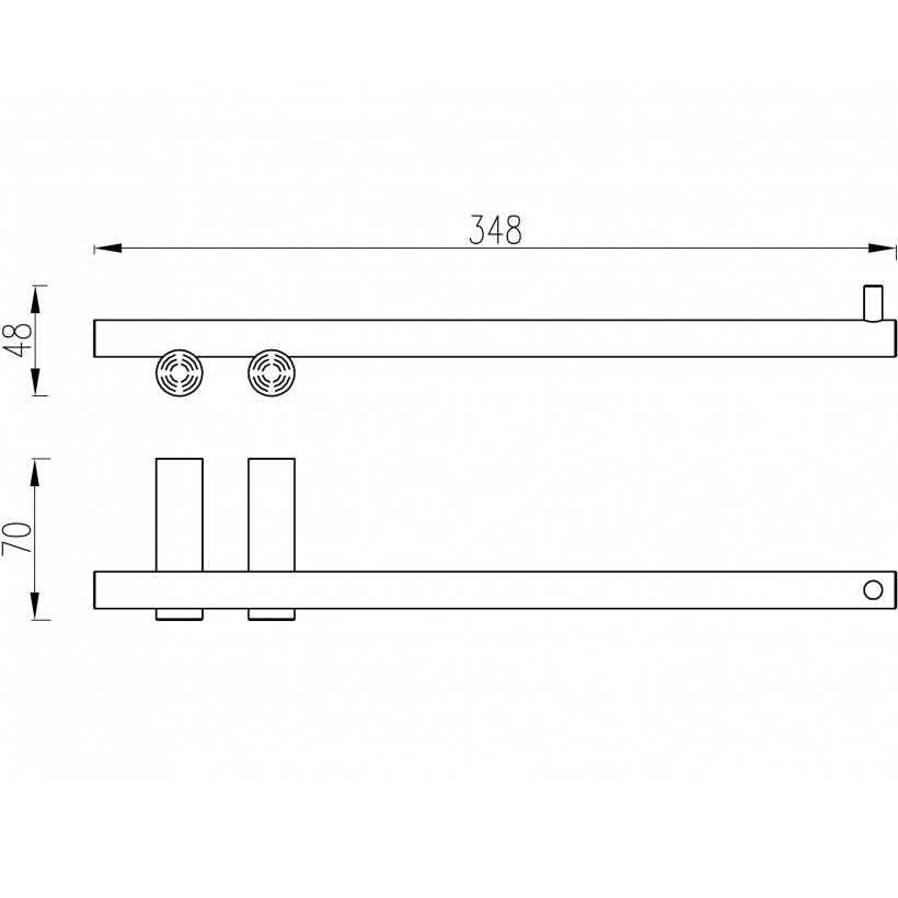 Полотенцедержатель Abber Osten 316 AA1854BGG 34.8 см (оружейная сталь брашированная)