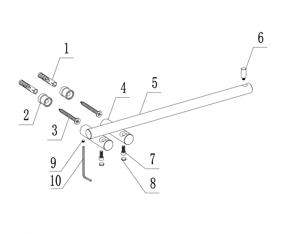 Полотенцедержатель Abber Osten 316 AA1854BGG 34.8 см (оружейная сталь брашированная)