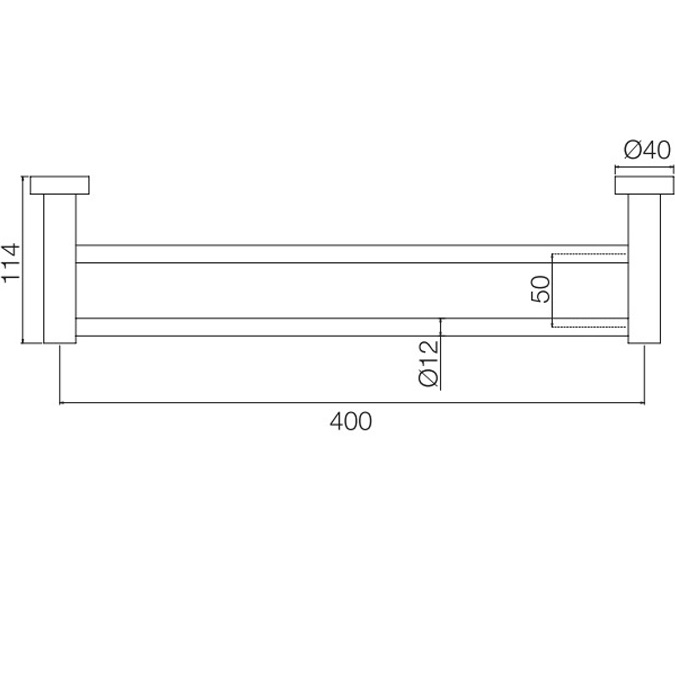 Полотенцедержатель 40см Fima Carlo Frattini Rotola F6001/40CR (хром), двойной