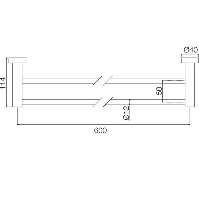 Полотенцедержатель 60см Fima Carlo Frattini Rotola F6001/60CR (хром), двойной