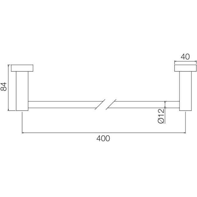 Полотенцедержатель 40см. Fima Carlo Frattini Accessori F6000T/40VNS (черный матовый)
