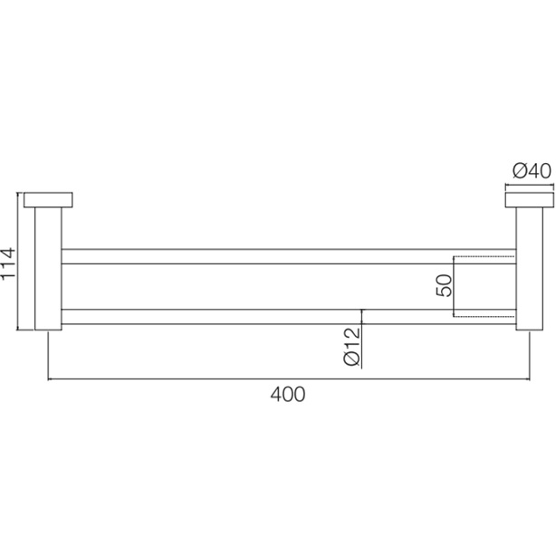 Полотенцедержатель 40см. Fima Carlo Frattini Accessori F6001/40NS (черный матовый), двойной