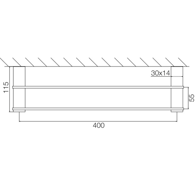 Полотенцедержатель 40см. Fima Carlo Frattini Accessori F6021/40NS (черный матовый), двойной