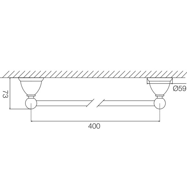 Полотенцедержатель 40см. Fima Carlo Frattini Accessori F6040/40CR (хром)