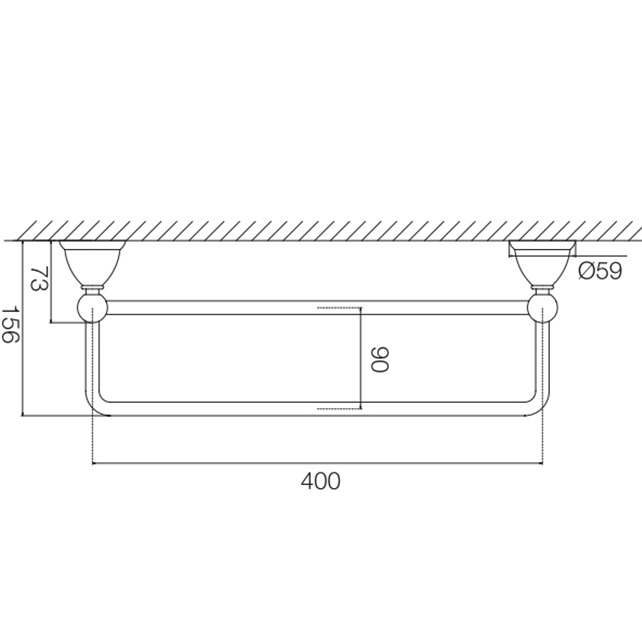 Полотенцедержатель 40см. Fima Carlo Frattini Accessori F6041/40OR (золотой), двойной