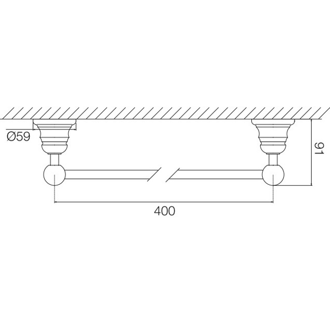 Полотенцедержатель 40см. Fima Carlo Frattini Accessori F6060/40CR (хром)