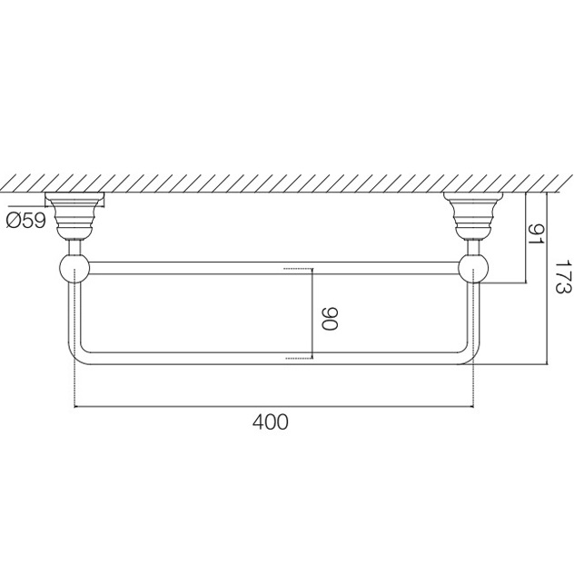Полотенцедержатель 40см. Fima Carlo Frattini Accessori F6061/40CR (хром), двойной