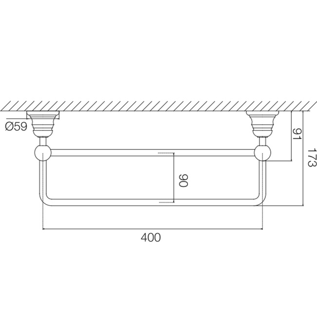 Полотенцедержатель 40см. Fima Carlo Frattini Accessori F6061/40OR (золотой), двойной