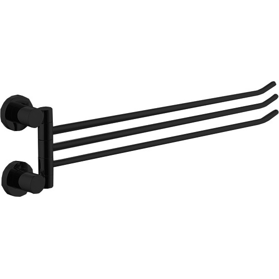 Полотенцедержатель 42.6см. поворотный подвесной Fima Carlo Frattini Rotola F6002/2NS (черный матовый)