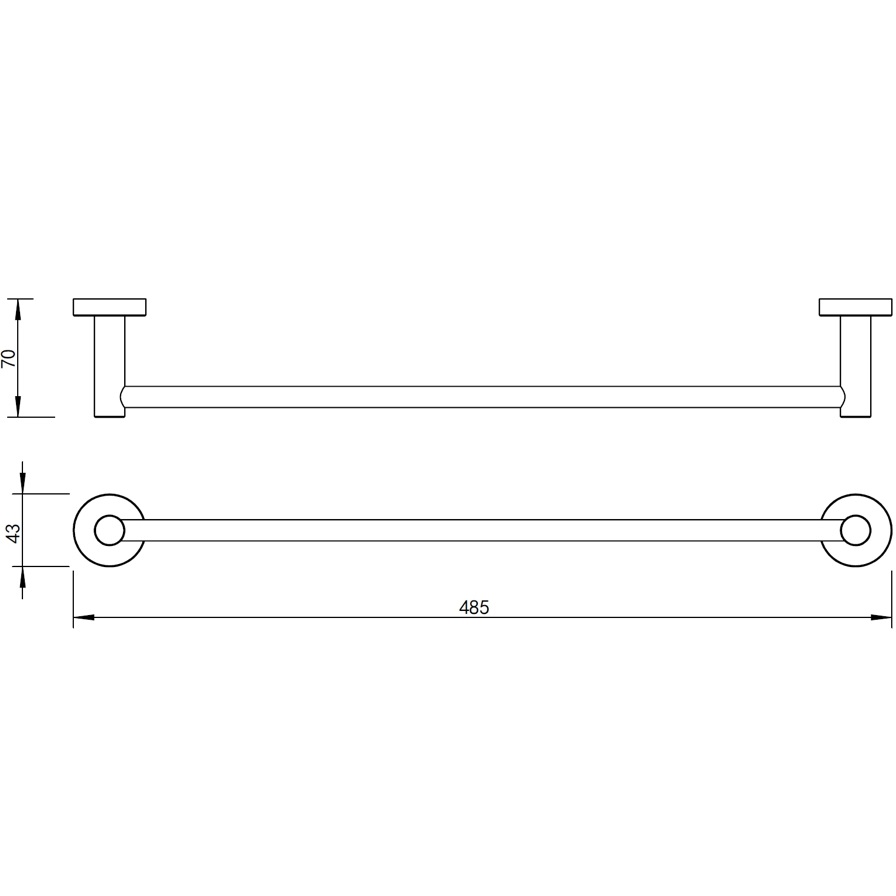 Полотенцедержатель 45см.,Whitecross Ergo ER2250GLB (золото брашированное PVD)