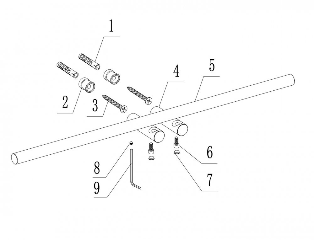 Полотенцедержатель Abber Osten 316 AA1855BG 52.4 см (золото брашированное), двойной