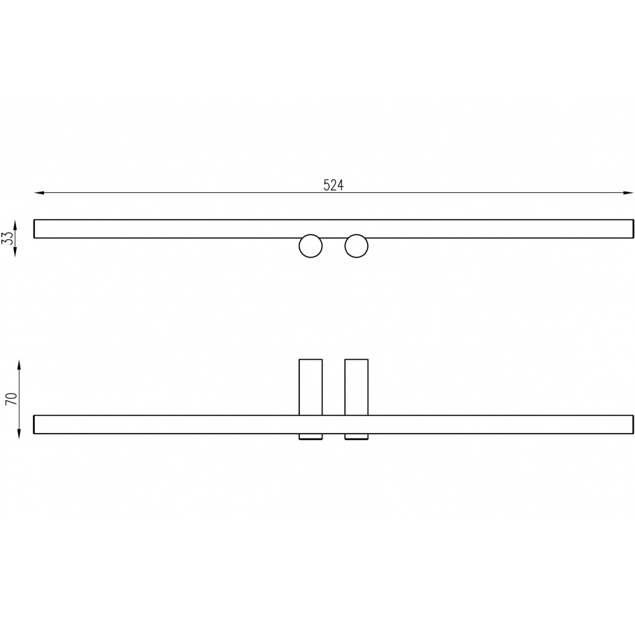 Полотенцедержатель Abber Osten 316 AA1855BG 52.4 см (золото брашированное), двойной