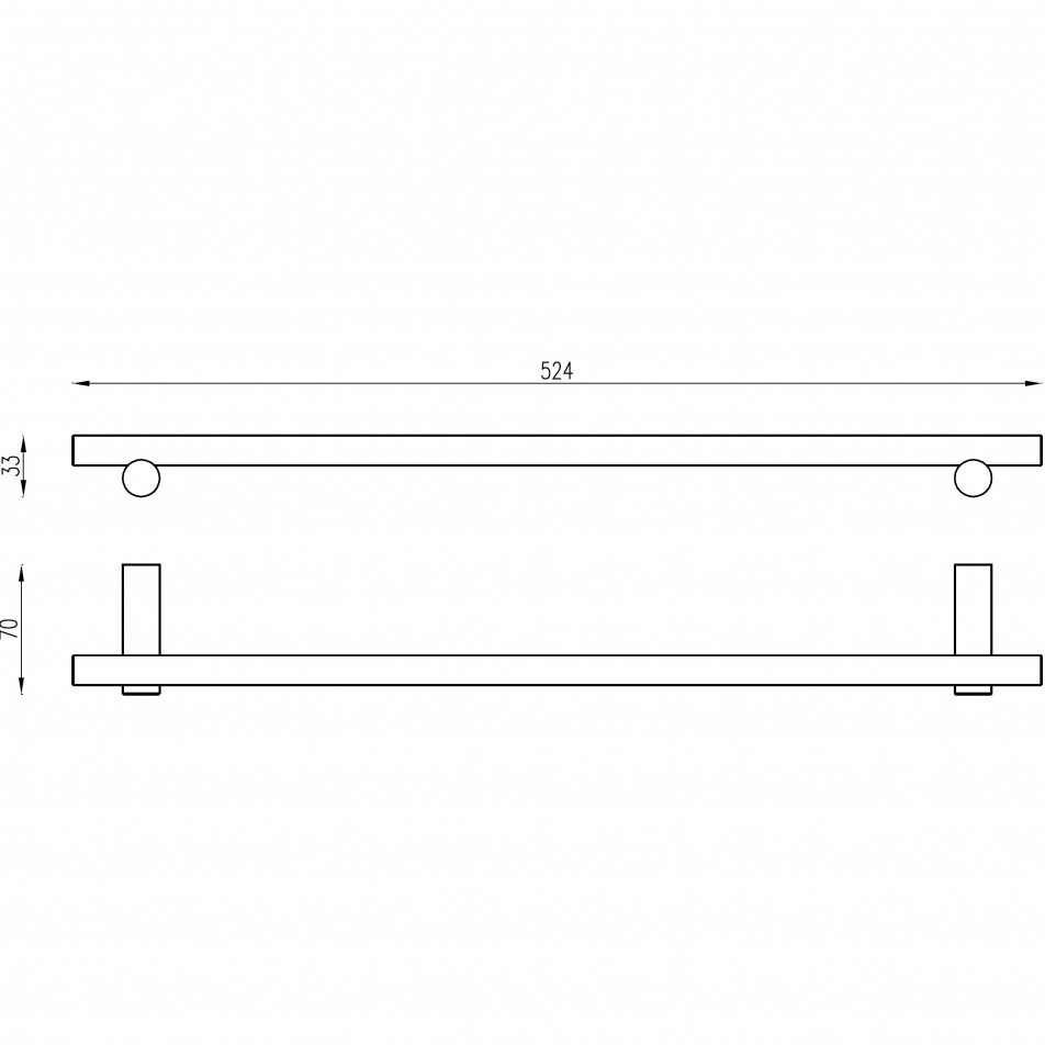 Полотенцедержатель Abber Osten 316 AA1856BG 52.4 см (золото брашированное)