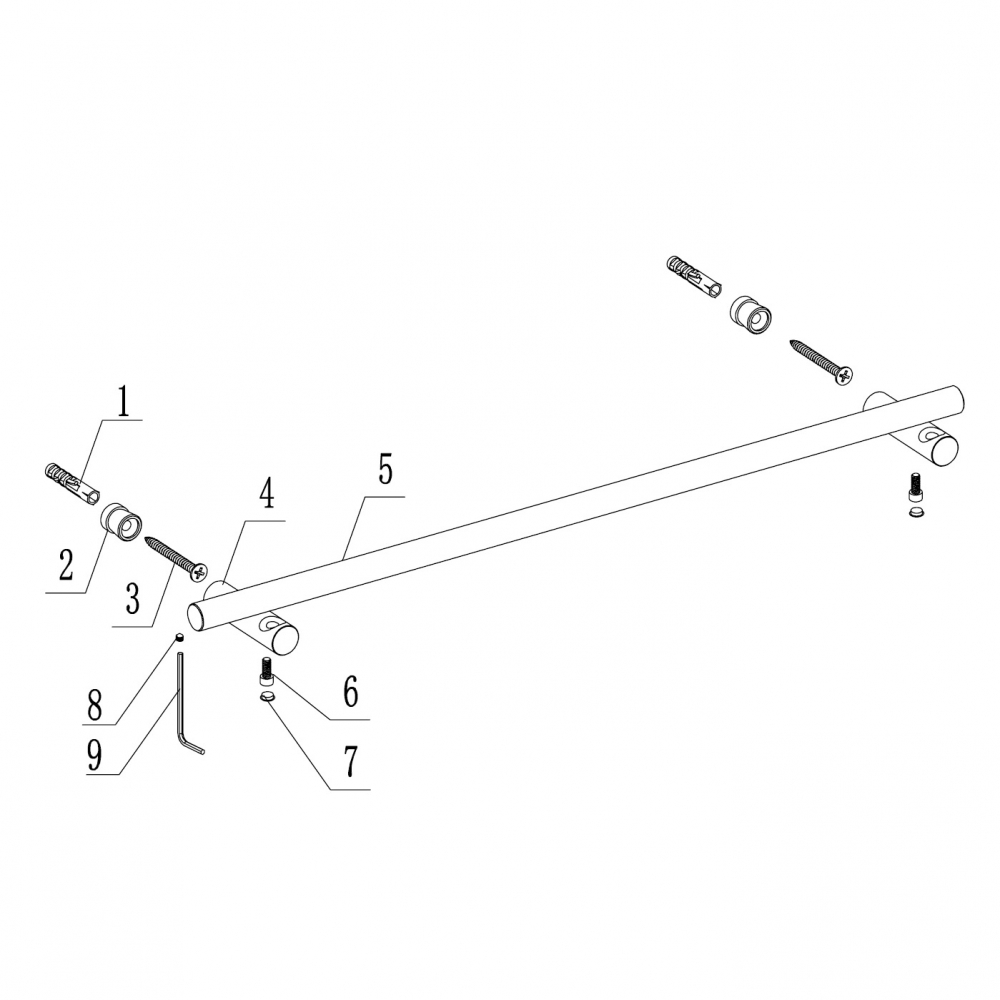 Полотенцедержатель Abber Osten 316 AA1856BG 52.4 см (золото брашированное)