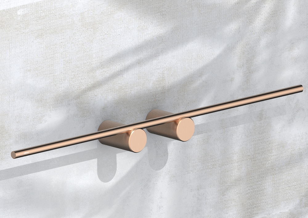 Полотенцедержатель 60 см Abber Pol 316 AA1955BRG (розовое золото брашированное), двойной