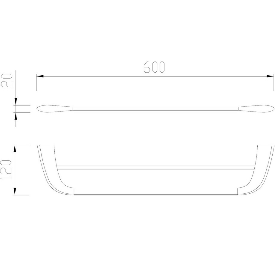 Полотенцедержатель 60см Abber Nord AA1553G (золото матовое), двойной