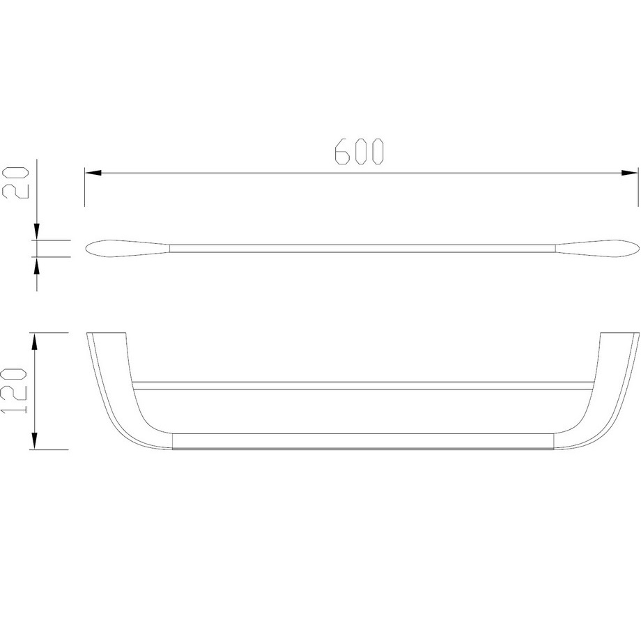 Полотенцедержатель 60см Abber Nord AA1553NG (никель), двойной