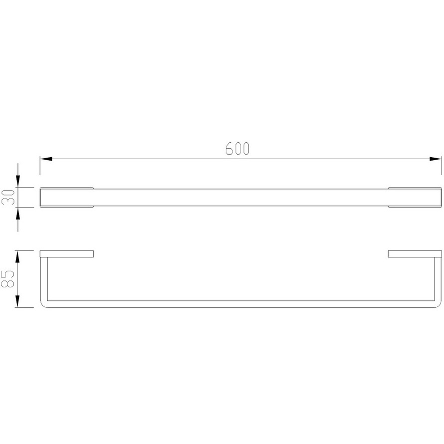 Полотенцедержатель 60см Abber Westen AA1754NG (никель)