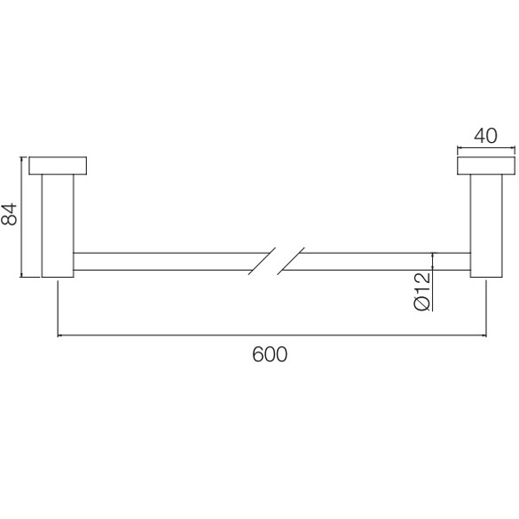 Полотенцедержатель 60см Fima Carlo Frattini Rotola F6000/60NS (черный матовый)