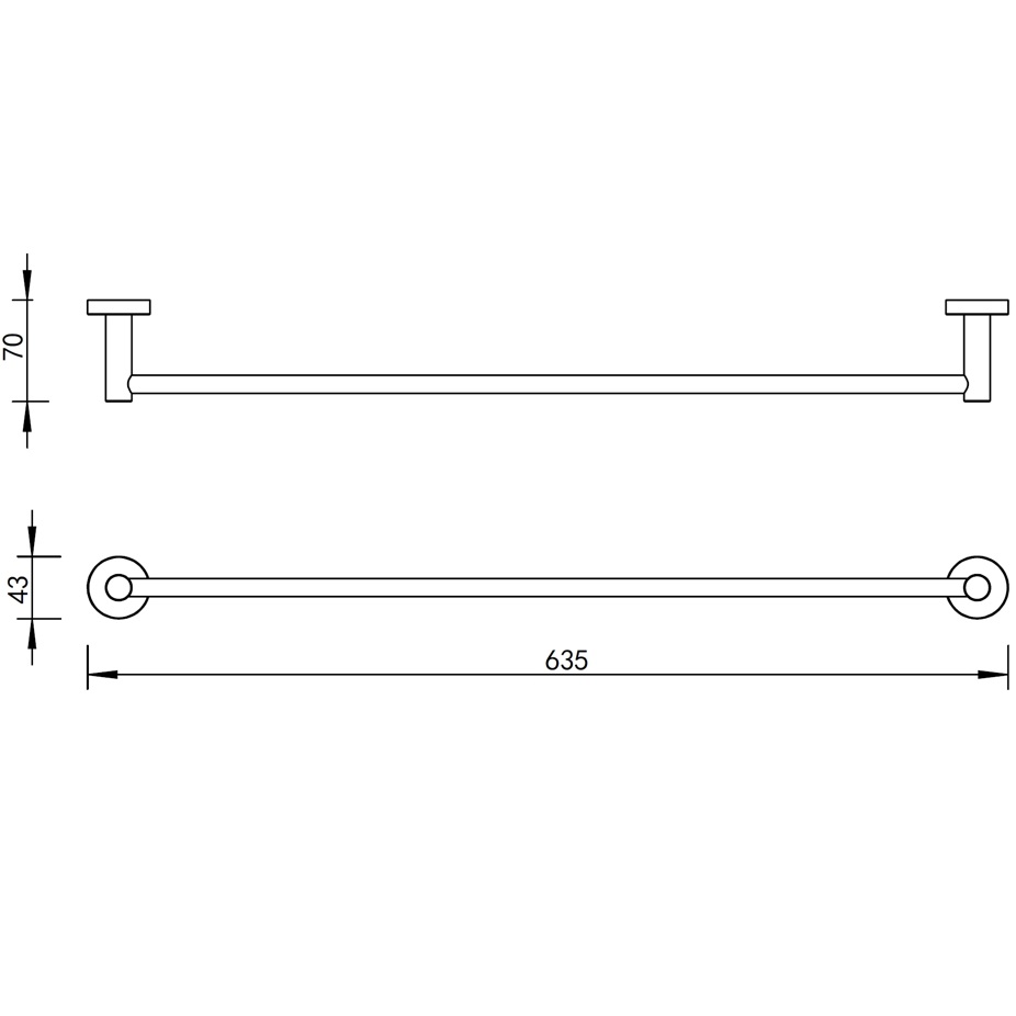 Полотенцедержатель 60см.,Whitecross Ergo ER2252CR (хром)