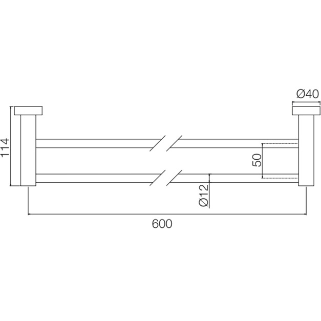 Полотенцедержатель 60см. Fima Carlo Frattini Accessori F6001/60OR (золотой), двойной