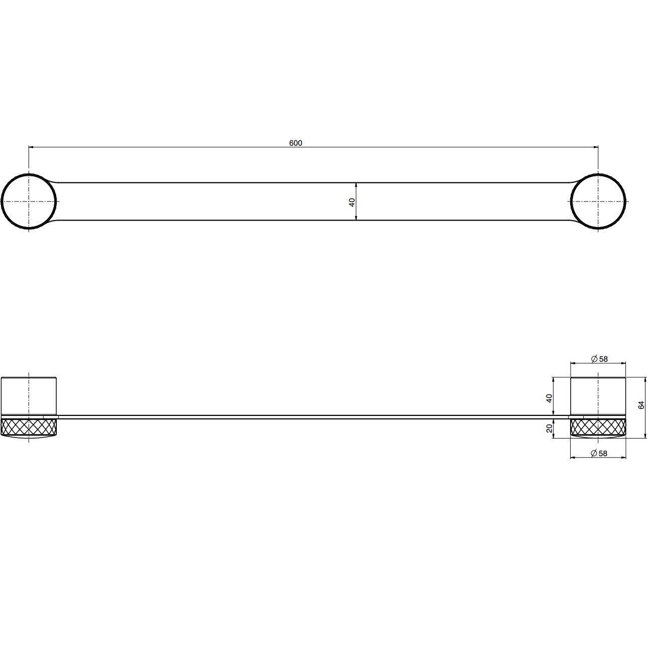 Полотенцедержатель 60см. Fima Carlo Frattini Accessori F6100/60VCR (хром)