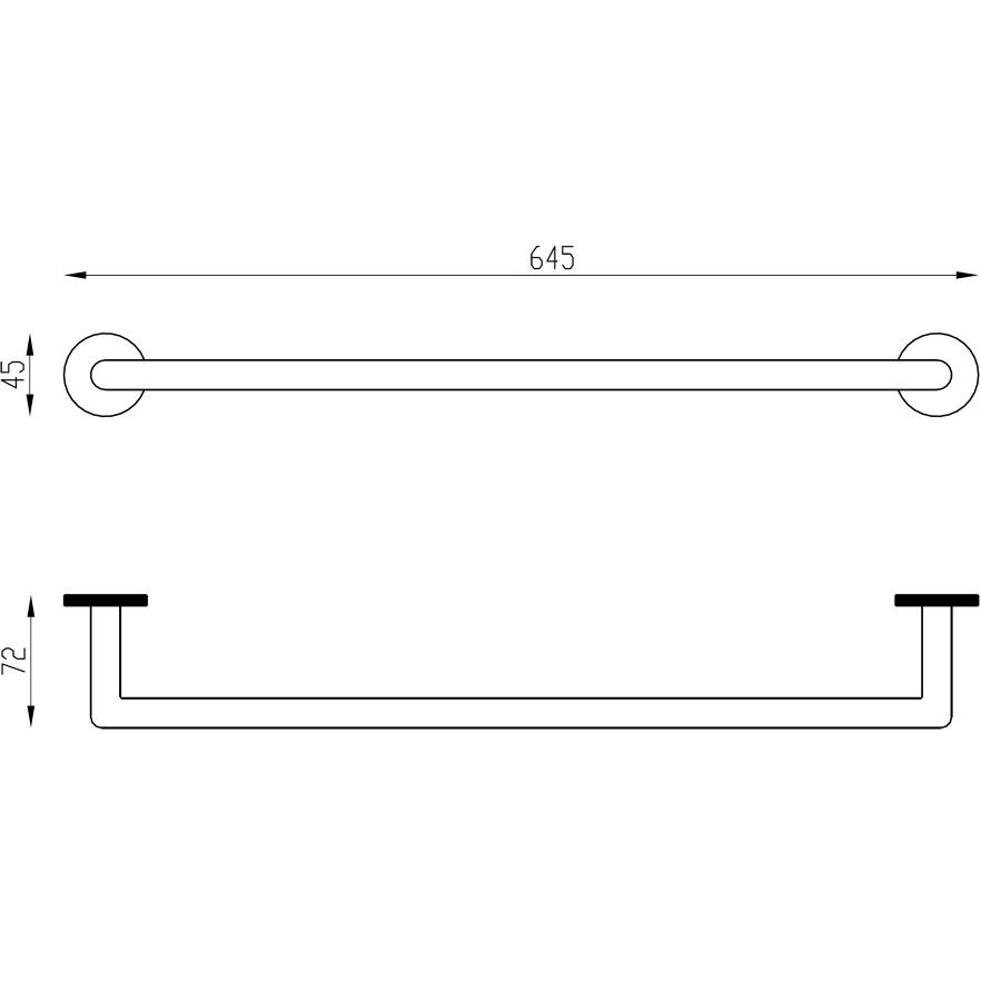 Полотенцедержатель 64.5 см Abber Pol 316 AA1956BG (светлое золото брашированное)