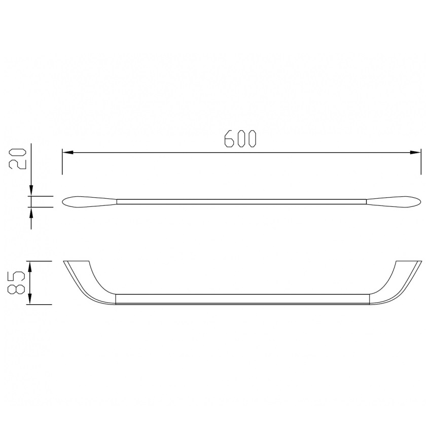 Полотенцедержатель Abber Nord AA1552B (черный матовый)