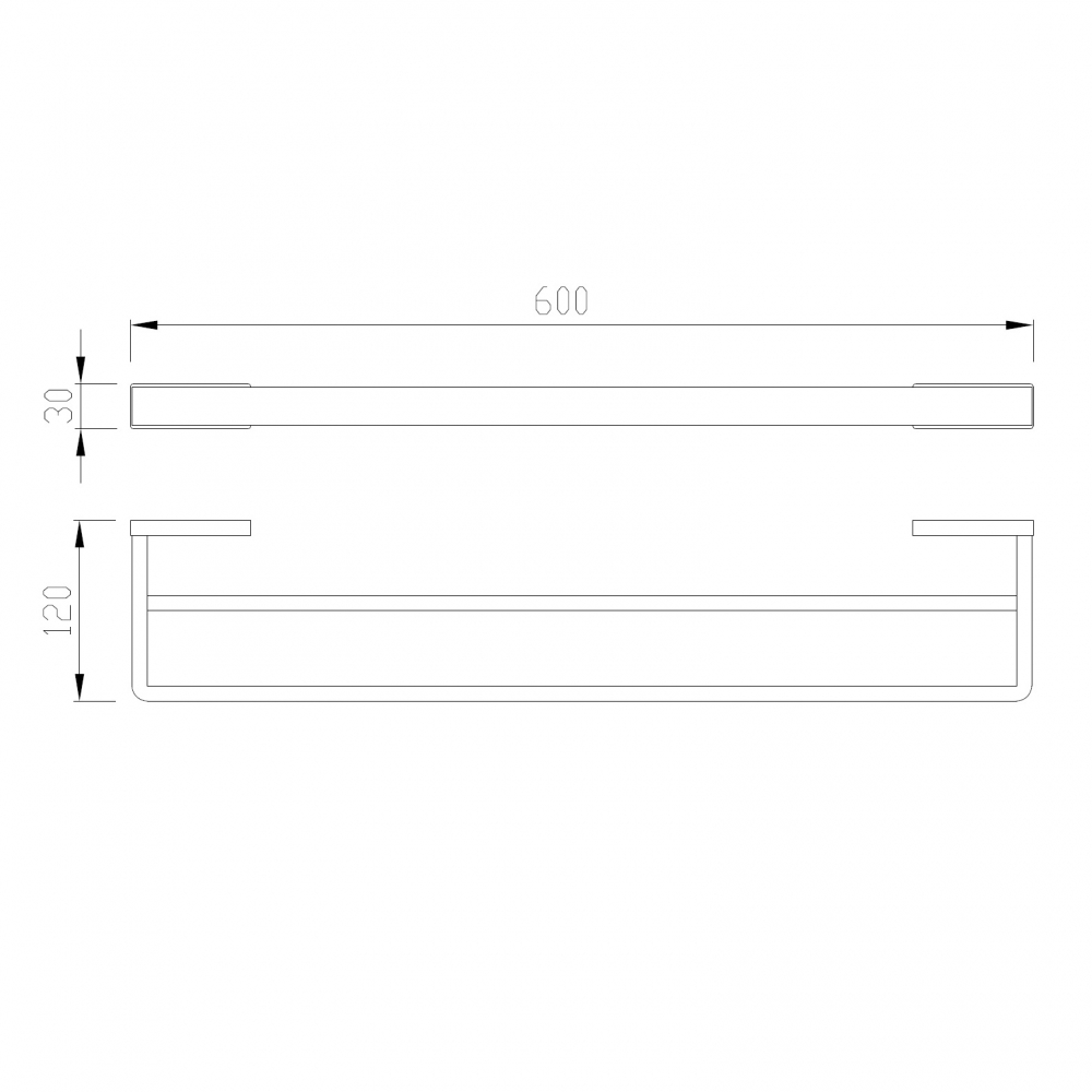 Полотенцедержатель Abber Westen AAA1757 (хром), двойной