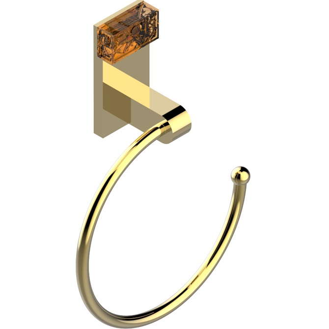 Полотенцедержатель кольцо 18см THG Ginkgo U5E-F01-504N (золотой, хрусталь)