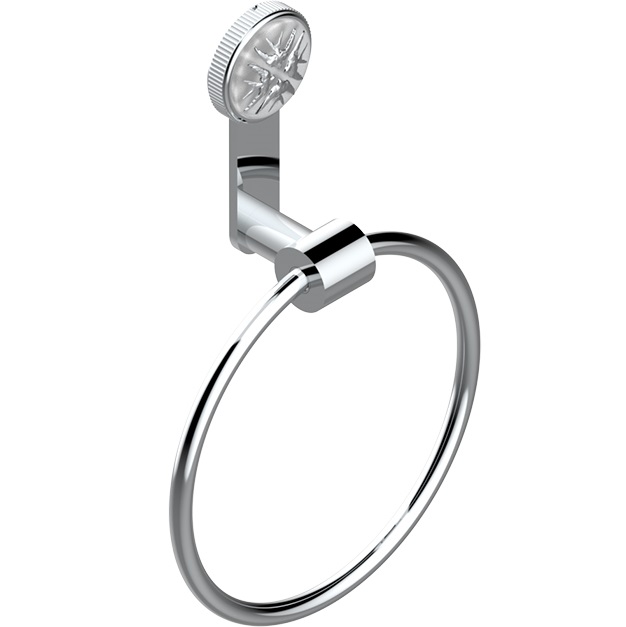 Полотенцедержатель кольцо 18 см THG Hirondelles Platinum Stamped A4K-A02-504N (хром, платина)
