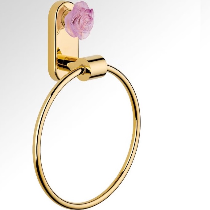 Полотенцедержатель кольцо 18 см U5J-F01-504N (золотой, розовый)
