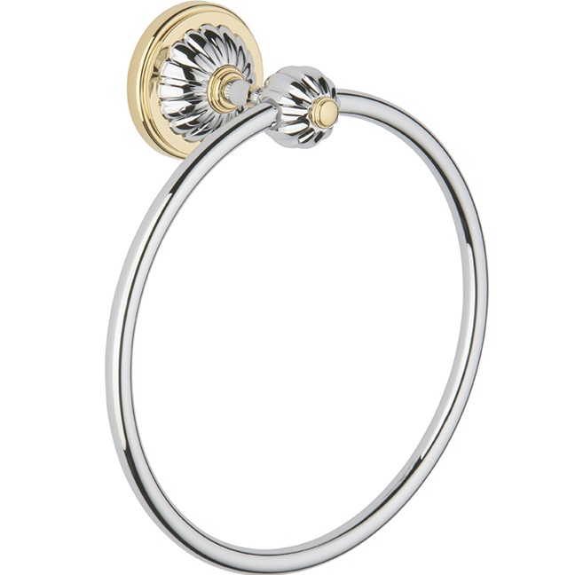 Полотенцедержатель кольцо 18 см. THG Mandarine metal U1A-G02-504N (хром, золотой)