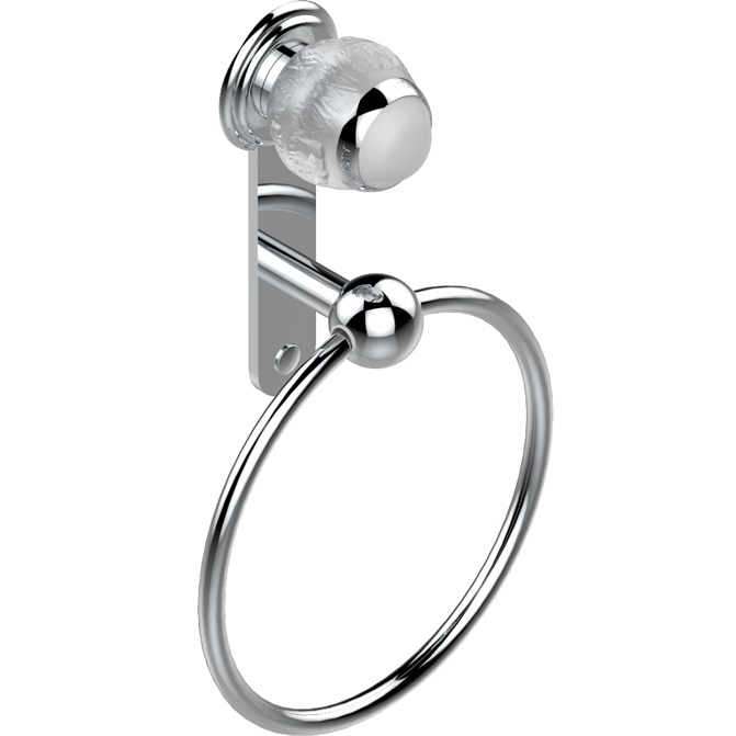 Полотенцедержатель кольцо 18 см. THG Panthere Cristal clair A2H-A02-504N (хром, прозрачный хрусталь)