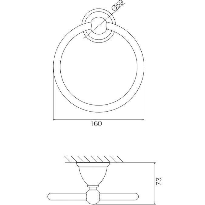 Полотенцедержатель-кольцо Fima Carlo Frattini Accessori F6042/1CR (хром)