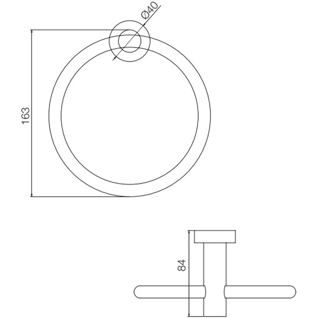 Полотенцедержатель-кольцо Fima Carlo Frattini Rotola F6002/1NS (черный матовый)