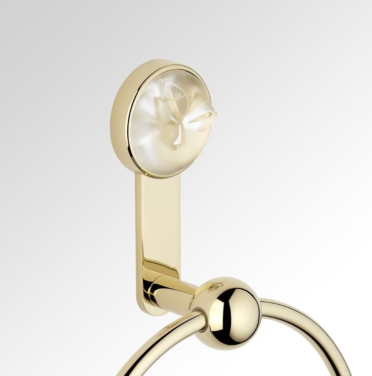 Полотенцедержатель кольцо подвесной THG Pomme cristal lustre or 18см A46-F30-504N (золотой)