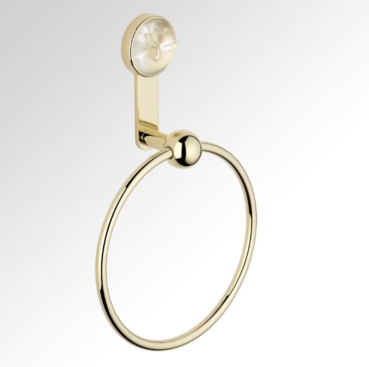 Полотенцедержатель кольцо подвесной THG Pomme cristal lustre or 18см A46-F30-504N (золотой)