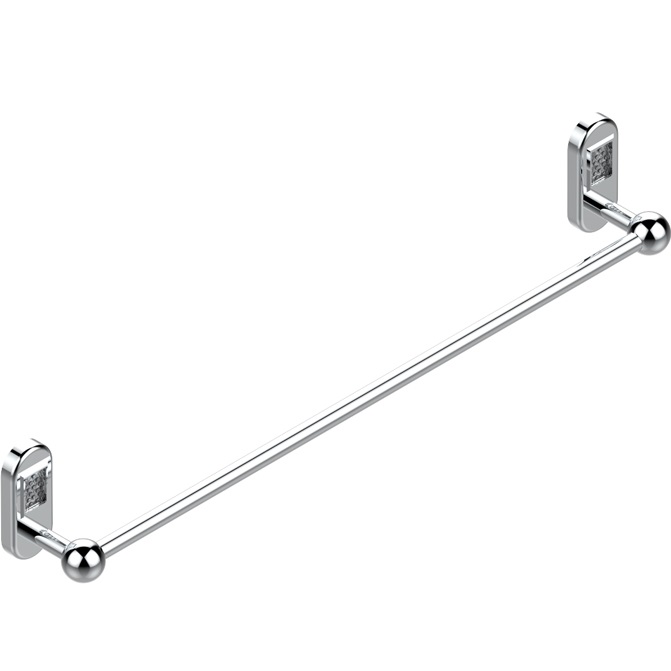 Полотенцедержатель подвесной 60 см. THG Papillon A2J-A02-514/60 (хром, прозрачный хрусталь)