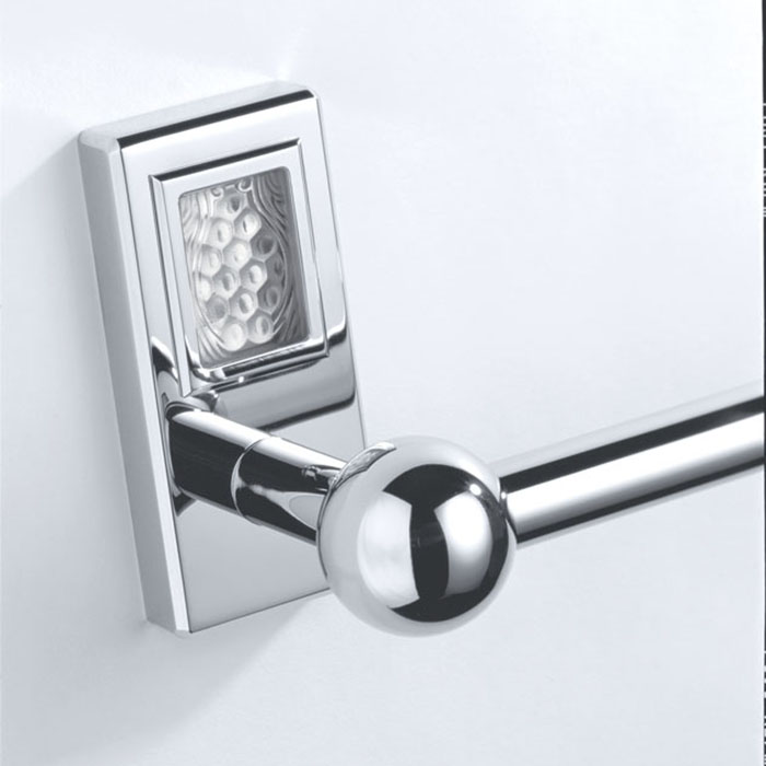 Полотенцедержатель подвесной 60 см. THG Metropolis a manettes cristal clair A2B-A02-514/60 (хром, прозрачный хрусталь)