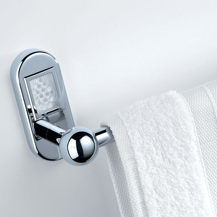 Полотенцедержатель подвесной 60см. THG Oceania A2C-A02-514/60 (хром, прозрачный хрусталь)