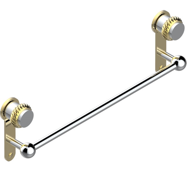 Полотенцедержатель подвесной THG Diplomate Roped Rings 45см U4C-G02-514/45 (хром, золотой)