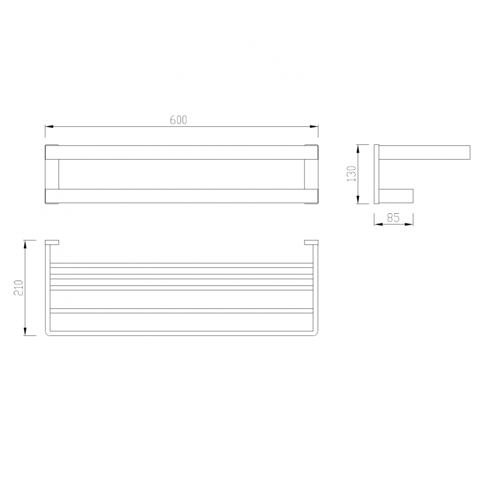 Полотенцедержатель-полка Abber Westen AA1758 (хром)