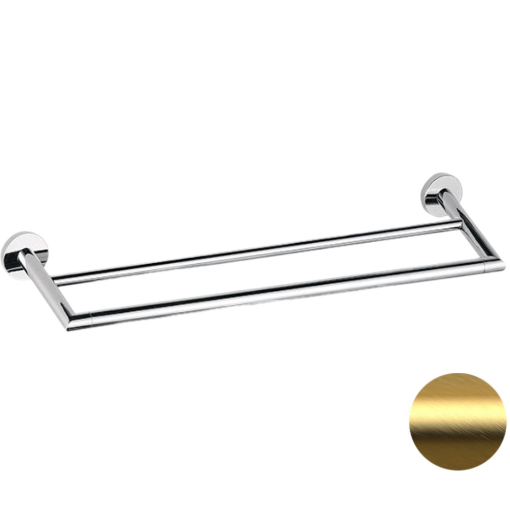 Полотенцедержатель Remer Guest GS33BG (золото брашированное), двойной