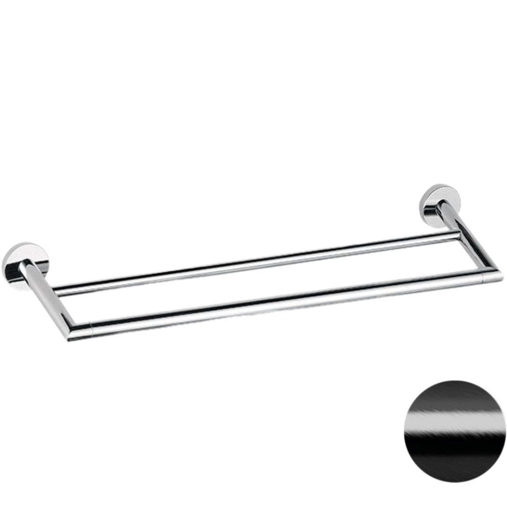 Полотенцедержатель Remer Guest GS33CFP (черный брашированный хром), двойной