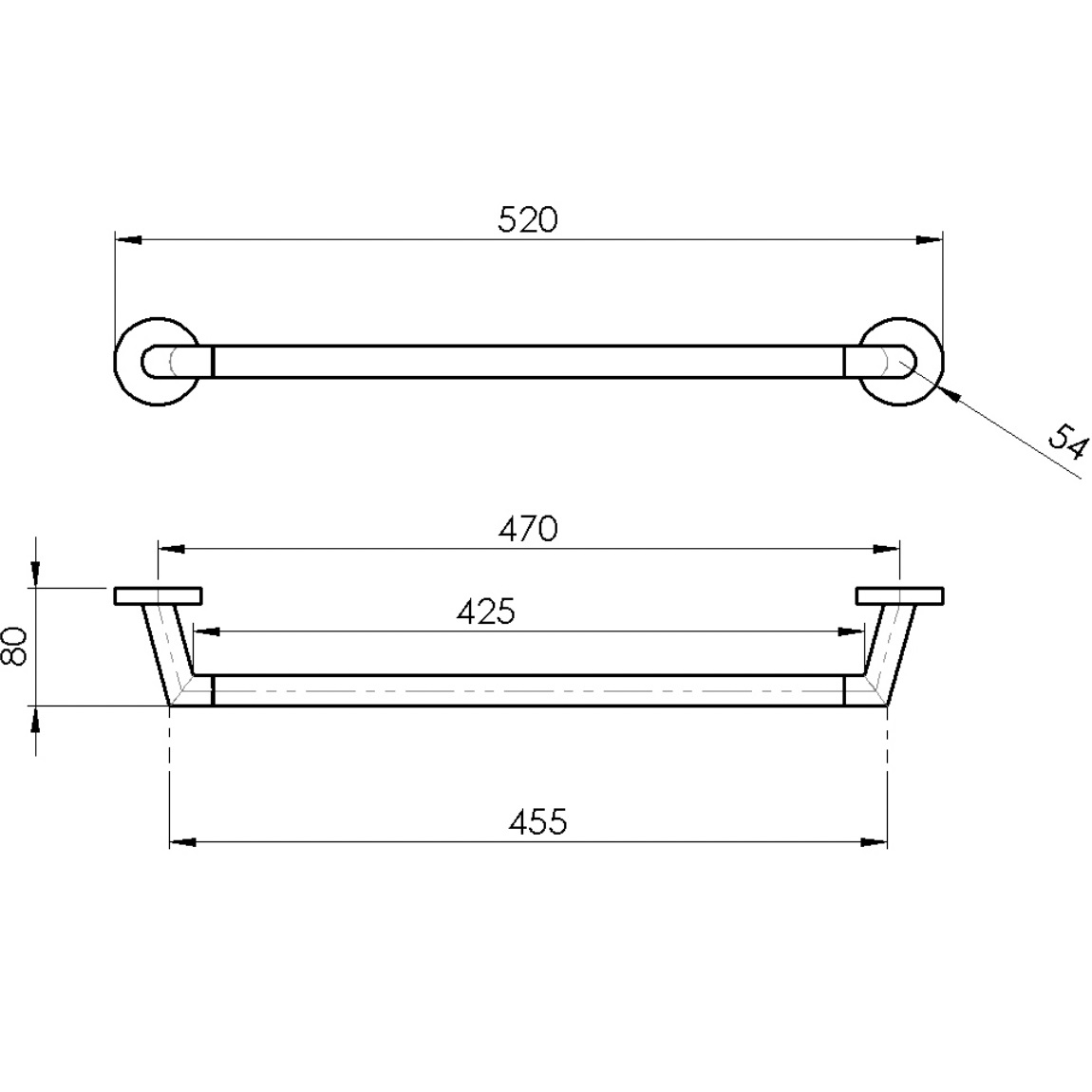 Полотенцедержатель Remer Guest GS40BG (золото брашированное)